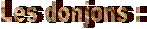 Les donjons :